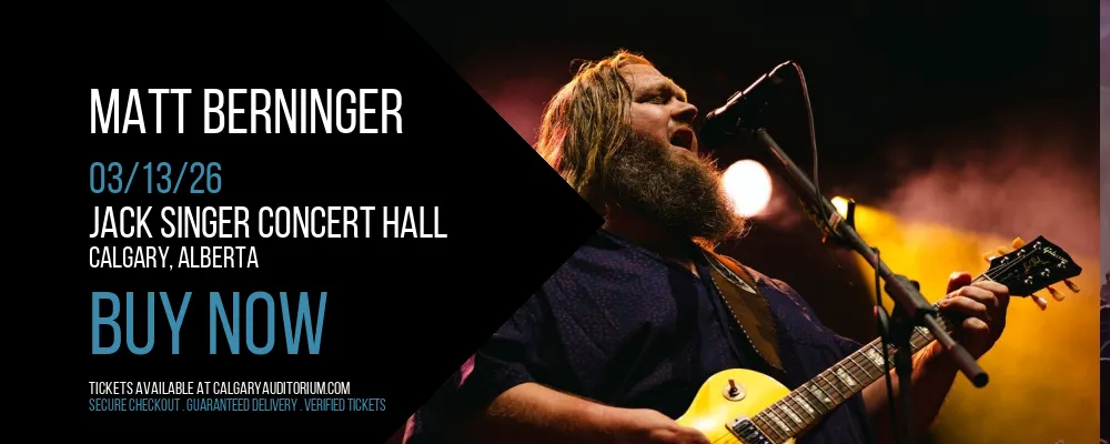 Matt Berninger at Jack Singer Concert Hall